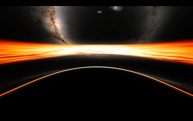 NASA visualizes flight into supermassive black hole